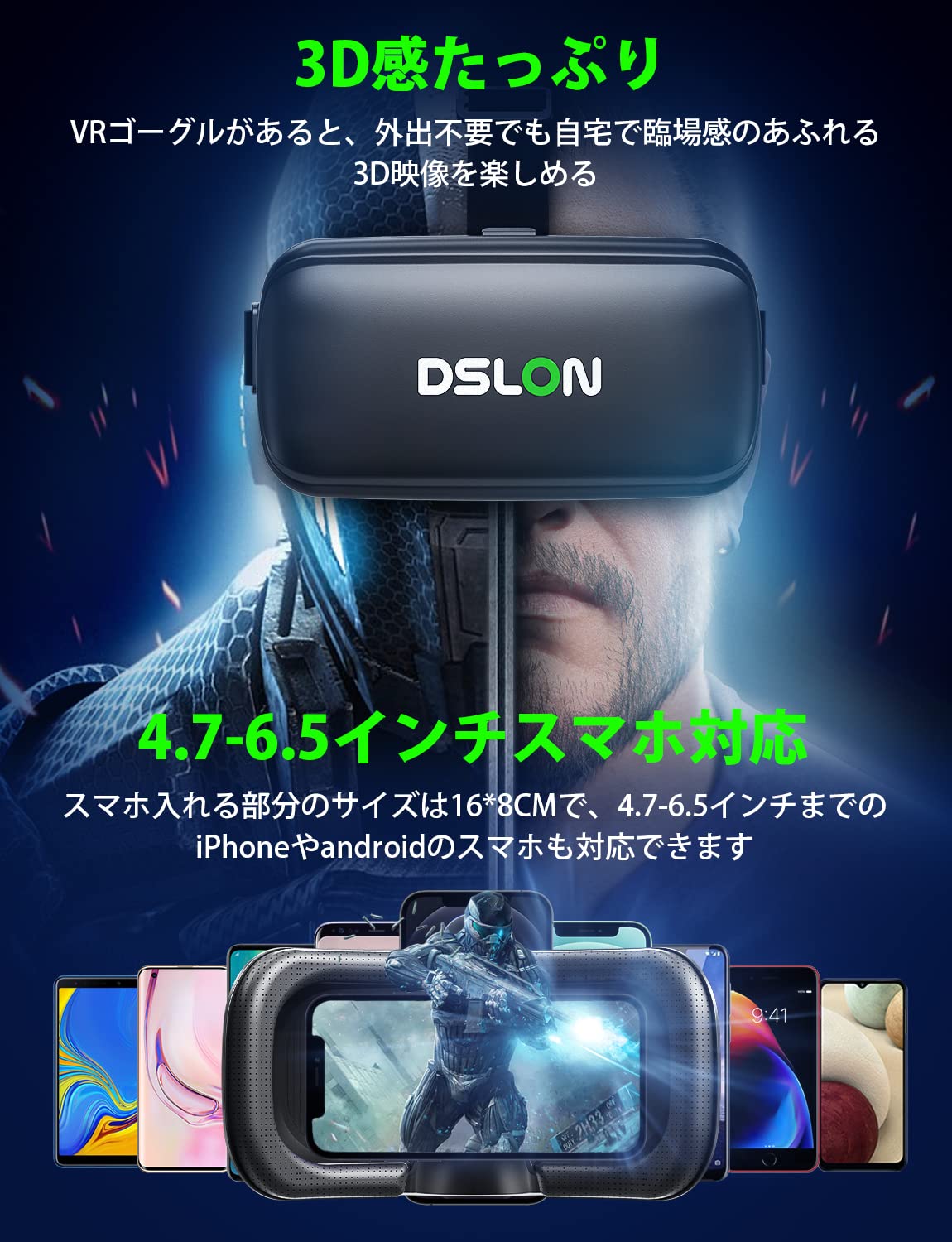 VRゴーグル VRヘッドセット プレステ PC 映画 臨場感 iPhone